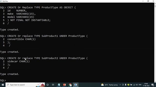Inheritance in Oracle PL SQL Object Types - ORACLE SQL & PL/SQL Full Course in Telugu-Lesson-43 смотреть онлайн