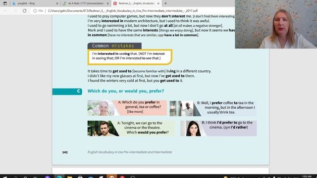 English Vocabulary in Use. Pre-Intermediate level. Unit 68 Likes, dislikes, attutudes, preferences смотреть онлайн