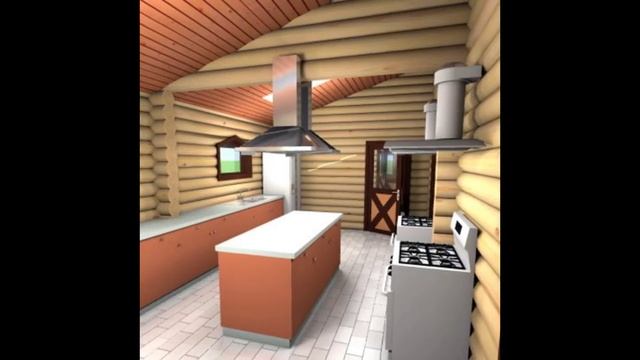 Ресторан бревенчатый трёхэтажный, стилизованный под старину. смотреть онлайн