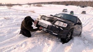 Что может сток Forester SF5 на тяжелом офроуде, снег 50 см