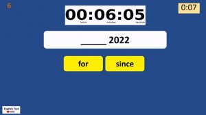 since or for Quiz for Kids