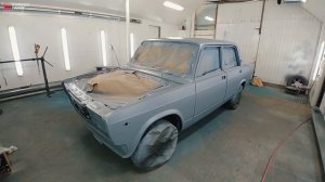 Ваз 2107 Ice Baby - Покраска с проемами автомобиля в сверхпрочное покрытие ТИТАН
