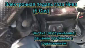 Электронная педаль газа Нива - Чистка (обслуживание) решение проблемы с торможением