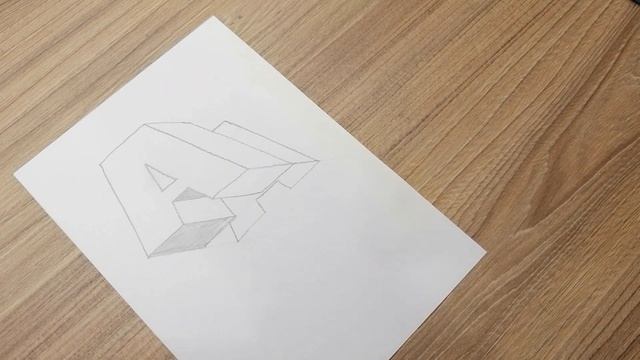 КАК БЫСТРО И ПРОСТО НАРИСОВАТЬ 3D БУКВУ А  // Very easy!!! 3d drawing letter A