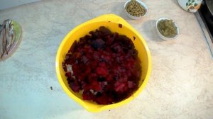 Постный стол. Винегрет с сельдью. Вкуснее винегрета не ела. Мамин рецепт.  Один винегрет - три вкус