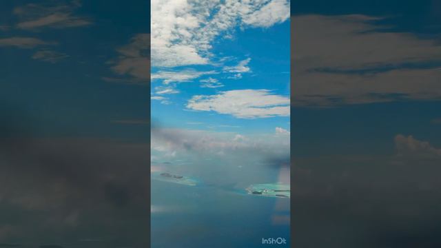 Landing at Male, love the colour of the ocean #maldives #travel #flight #sea #beach #resort