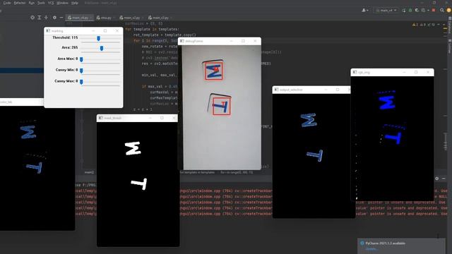 Letter Detection OpenCv Python (Match Template)