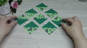 Шьется быстро, применяется часто.Пэчворк для начинающих.Easy Patchwork Block for Beginners.Subtitles