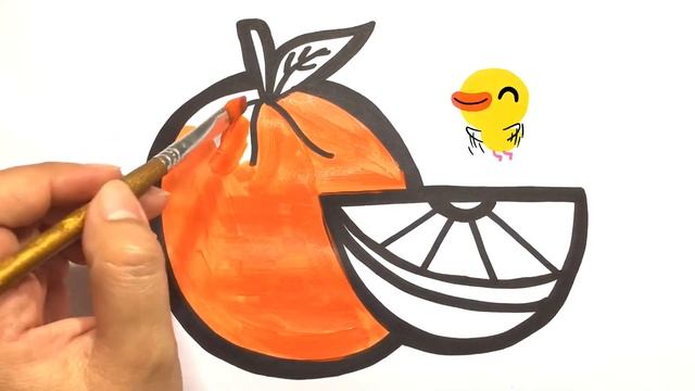 Kак рисовать апельсин | How to draw a orange