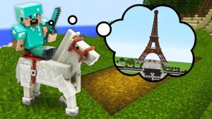 Майнкрафт видео обзор - Путешествия Стива в Париж и на Север! - Игры битвы с мобами Minecraft