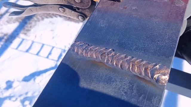 Сварка зимой шинопровода из меди . Как я варю