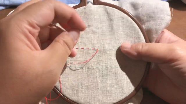 左利きさんの刺繍教室 第1回 並縫い、ランニングステッチ、玉結び、玉留め