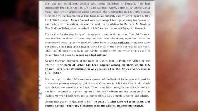 Fallen Angel Fable Part 1 - Sam Adams Sermon - Enoch & Jasher Frauds / Fiction смотреть онлайн