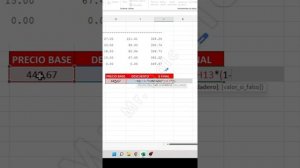 descuentos segun lista desplegable en #excel