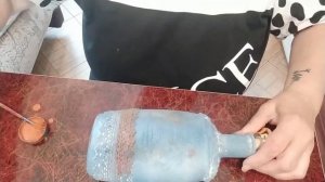 Состаренная бутылка для интерьера.