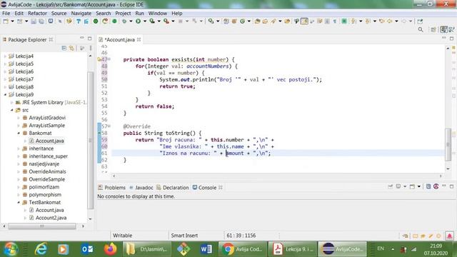 GETTER AND SETTER METHODS - Java Tutorial - Lekcija 9 - Bankomat projekat 2 смотреть онлайн