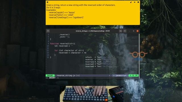 Coding Interview JavaScript - Reverse String | Algorithm and Data Structure | ASMR Programming