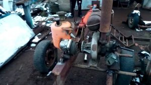 Гидравлический дровокол,в процессе