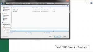 Excel 2013 Tutorial: How to Save As Template