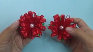 Как сделать цветы из лент _ Идеи поделок из цветов из ленты атласной