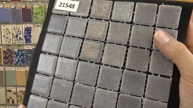 Противоскользящая темно-серая стеклянная мозаика (Испания) смотреть онлайн