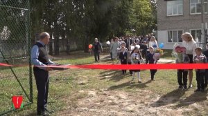 В Лесниковской школе Гусь-Хрустального района открыли спортивную площадку