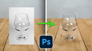 Как вырезать стеклянный объект в фотошопе