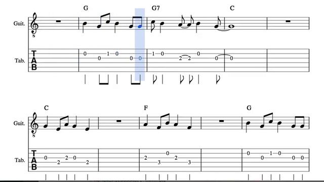 Andalusican Child Tab Sheet Music for Guitar Tablature for Christmas Carol смотреть онлайн