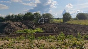 Благоустройство участка, планировка, выравнивание, отсыпка, ландшафтный дизайн. Бобкэт в работе.