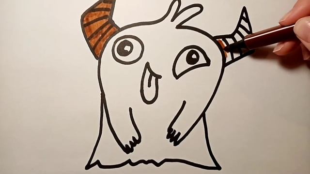 Как нарисовать милого монстрика детям. Детские рисунки монстрик. Рисунки для детей милый монстр. смотреть онлайн