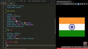 Wavy Flag Animation Effects using CSS & SVG | Happy Independence Day of India 2020