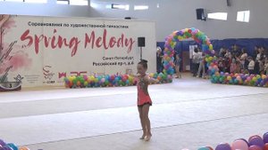 Художественная гимнастика дети, выступает Клыга Милана