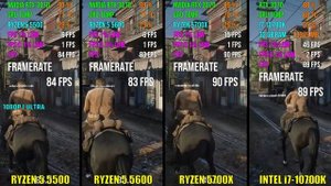RYZEN 5 5500 vs RYZEN 5 5600 vs RYZEN 7 5700X vs INTEL i7-10700K | Test in 6 Games