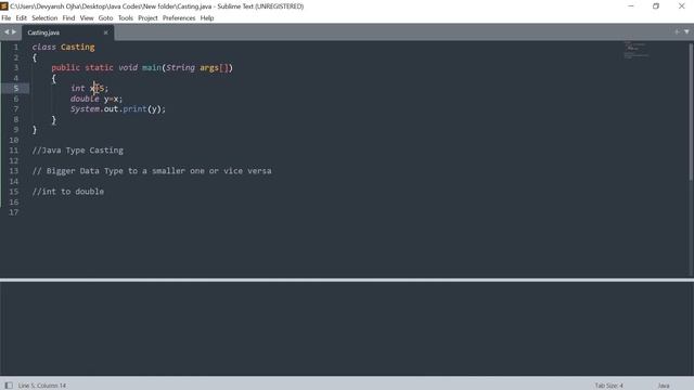 Type Casting In Java Part6