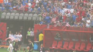 Alex Morgan, Kelley O'Hara, Ashlyn Harris, Abby Wambach and Hope Solo hug / WWC FINAL vs Japan