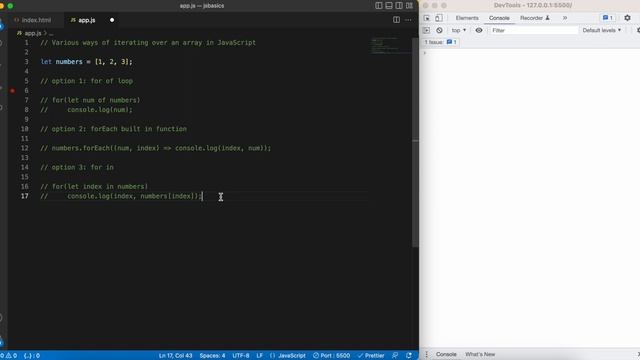 JavaScript array iteration смотреть онлайн