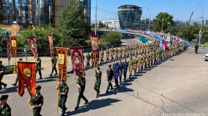 Одигитрия - престольный праздник и Крестный ход до Успенского кафедрального собора г. Улан-Удэ