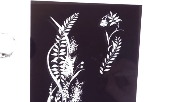 Цветочная роспись, белые цветы/растения на черной бумаге #ArtMosha смотреть онлайн