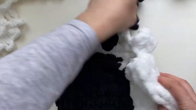Двухцветная балаклава  из Alize  Puffy. #balaclava #балаклава