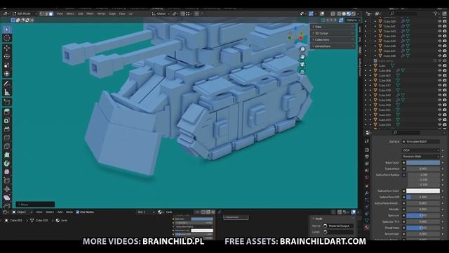 Cube Military TANK ( Cube worlds 08 ) Default Cube Modeling & Rendering Process | Blender 3.0 смотреть онлайн