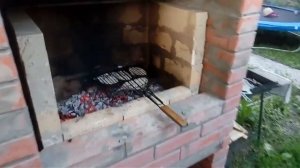 Шашлык из сома на мангале. Как приготовить шашлык из сома. Блюда из рыбы.