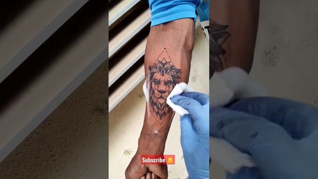 lion tattoo || ragu tattooist #tattoo #love #trending #viral #shorts #video #youtubeshorts