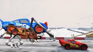 Epic Escape From The Lightning McQueen Demons Eater & Cyberpunk Car Eater McQueen VS McQueen
