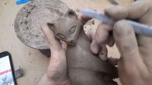 Лепим Кошек из Глины. Видео Лепка у Романа