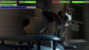 Wallace & Gromit: The Curse of the Were-Rabbit (2005) Final Battle with healthbars