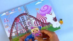 Обзор книжки на липучках ПАРК РАЗВЛЕЧЕНИЙ / Игры на липучках
