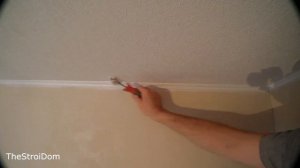 █ Как ПРОСТО ПОКРАСИТЬ ПОТОЛОК ФРИЗ / Краска для ПОТОЛКА  / Ceiling painting