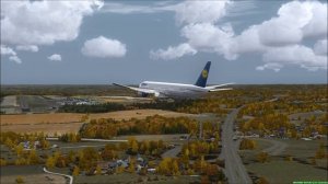 Lufthansa 777-300ER landing at Paderborn Airport [FSX]