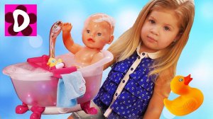 Кукла Беби Бон ВРЕМЯ КУПАНИЯ Ванночка для Куклы Baby Born Doll Bath Time Kids Videos