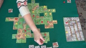 Каркассон играем в настольную игру, board game Carcassonne